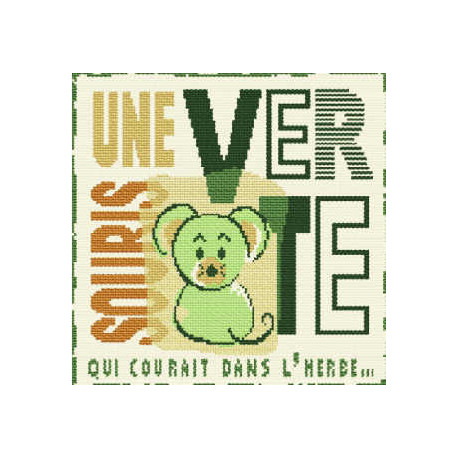 LiliPoints, Grille Enfant - une souris verte (E014)