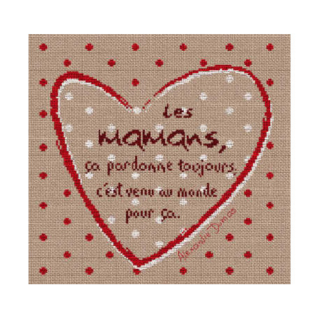 LiliPoints, Grille Fête - fête de mères rouge (F002)