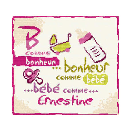 LiliPoints, Grille Naissance - B comme bonheur (B001)