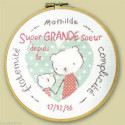LiliPoints, Grille Naissance - Super grande soeur (B022)
