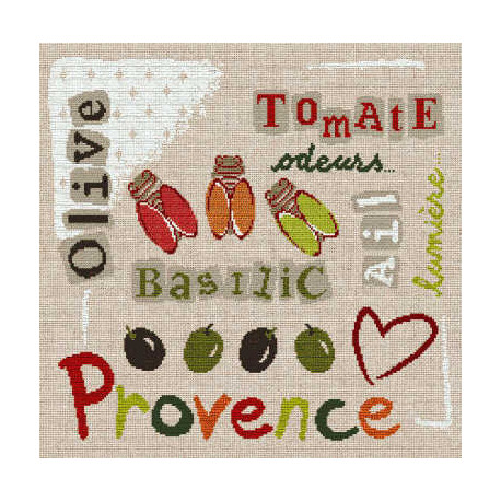 LiliPoints, Grille Provence - tomate et basilic (P005)