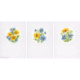 Vervaco, kit 3 cartes de voeux fleurs (PN0155786)