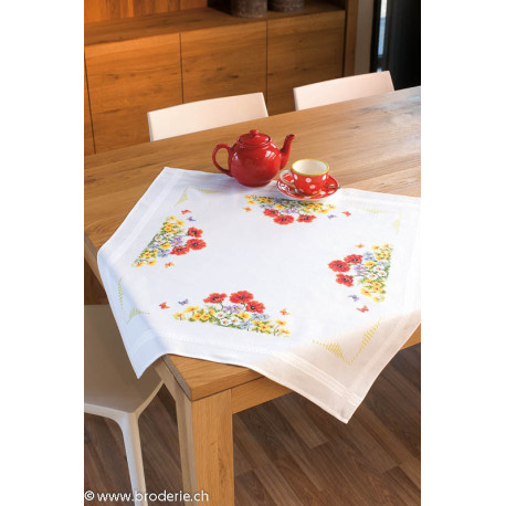 Vervaco, kit imprimé nappe fleurs d'été (PN0145162)