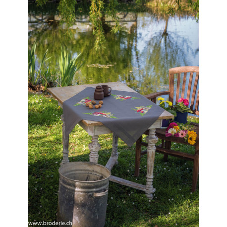 Vervaco, Kit imprimé nappe Hérisson et fougères (PN0190900)