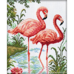RTO, kit couple de flamands roses dans marais (RTOM106)