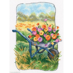 RTO, kit Grandmother's old garden - brouette et fleurs (RTOC347)
