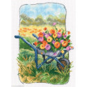 RTO, kit Grandmother's old garden - brouette et fleurs (RTOC347)