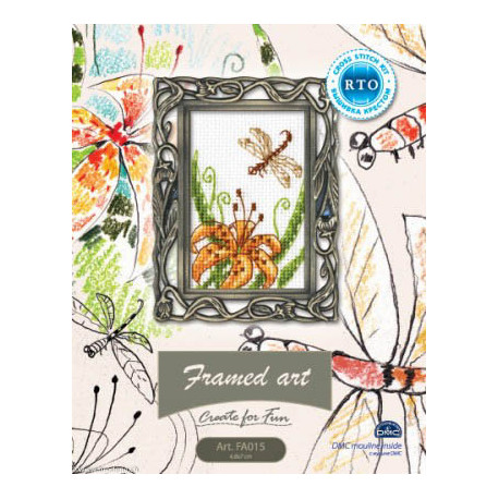 RTO, kit miniature avec cadre, Lys et libellule (RTOFA015)