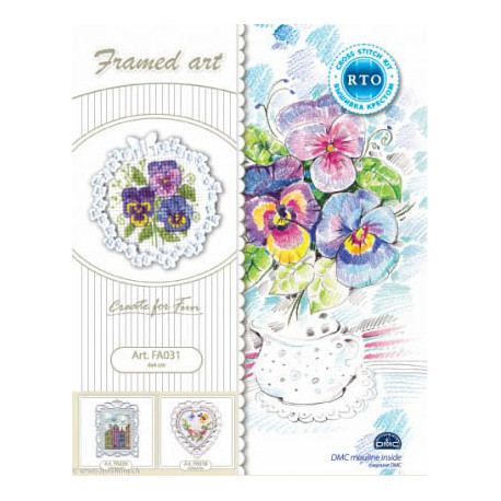 RTO, kit miniature avec cadre, Pensées (RTOFA031)