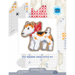 RTO, kit sur bois perforé déco - magnet chien (RTOEHW029)