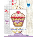 RTO, kit sur bois perforé déco - magnet cupcake (RTOEHW030)