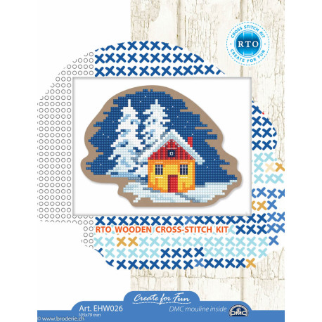 RTO, kit sur bois perforé déco - magnet maison (RTOEHW026)