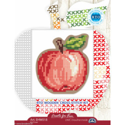 RTO, kit sur bois perforé déco - magnet pomme (RTOEHW018)