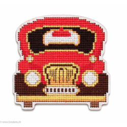 RTO, kit sur bois perforé déco - magnet voiture rouge (RTOEHW046)