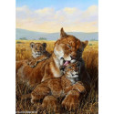 Collection d'Art, kit diamant Lioness with lionets (CADE7148)