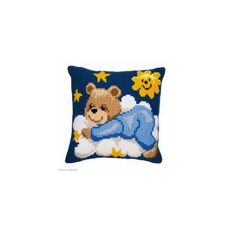 Vervaco, kit coussin Ours bleu sur un nuage (PN0008573)