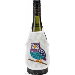 Permin, kit 4 tabliers pour bouteille de vin chouettes (PE78-3824)