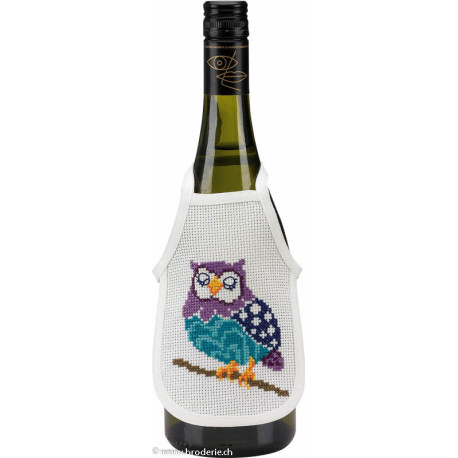 Permin, kit 4 tabliers pour bouteille de vin chouettes (PE78-3824)