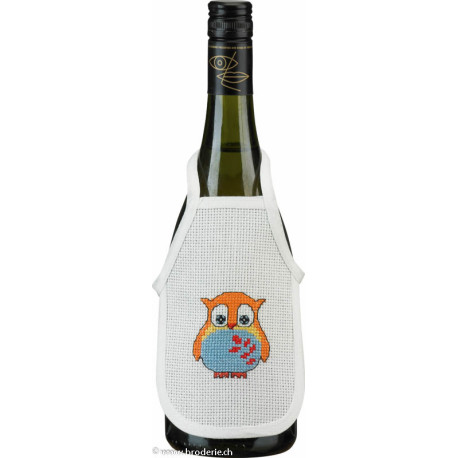 Permin, kit 4 tabliers pour bouteille de vin chouettes (PE78-4199)