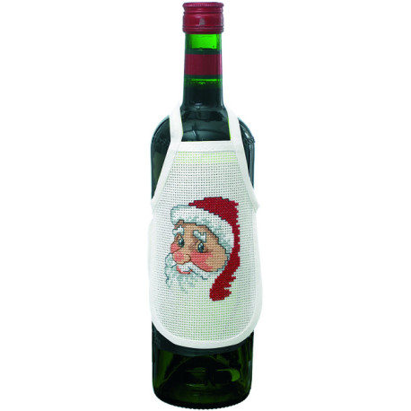 Permin, kit 4 tabliers pour bouteille de vin Père-Noël (PE78-0518)
