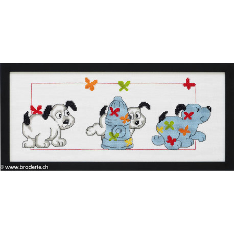 Permin, kit les trois chiots (PE92-3389)