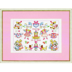 Permin, kit bébés sampler fille (PE39-3137)