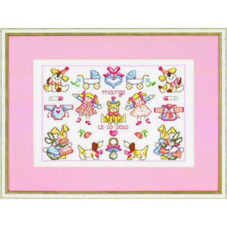 Permin, kit bébés sampler fille (PE39-3137)