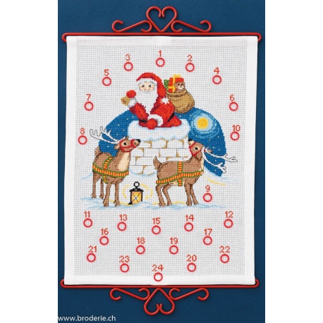 Permin, kit Calendrier de l'Avent Père-Noël et cheminée (PE34-3281)