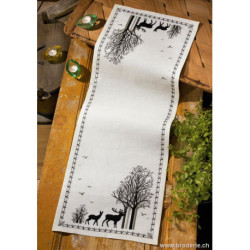 Permin, kit chemin de table arbres et daims (PE68-1116)