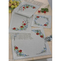 Permin, kit chemin de table coquelicots et pensées (PE75-2856)
