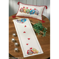 Permin, kit facile chemin de table Chouettes (PE75-4839)