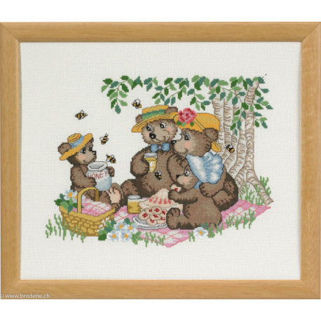 Permin, kit famille ours en pic-nic (PE92-5124)