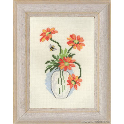 Permin, kit fleurs oranges (PE92-8351)