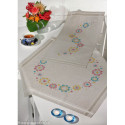 Permin, kit imprimé chemin de table fleurs d'été (PE63-3851)