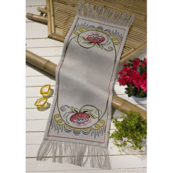 Permin, kit imprimé chemin de table nénuphars (PE75-0648)