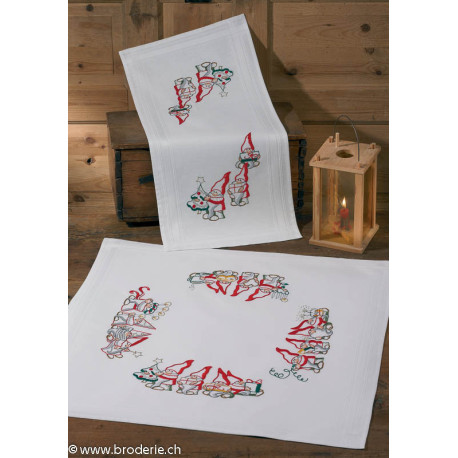 Permin, kit imprimé nappe lutins (PE63-3641)