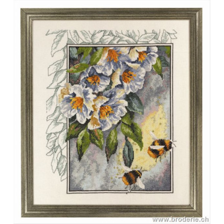 Permin, kit les abeilles dans les fleurs (PE70-4181)