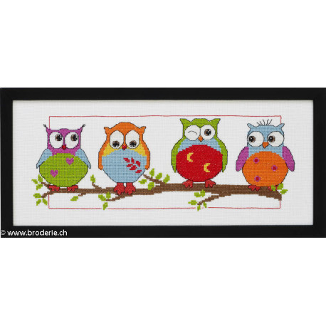 Permin, kit les quatre chouettes (PE92-3387)