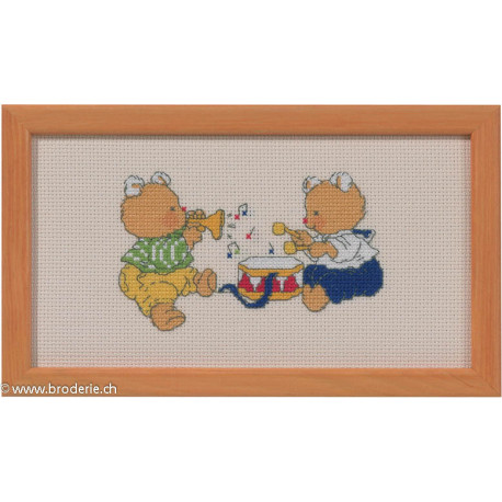 Permin, kit naissance Joyeux amis tambour et trompette (PE14-2146)