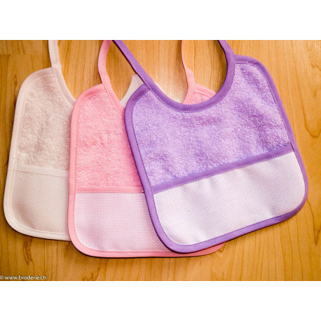 La Chiocciolina, bavoir 3 mois éponge rose (BV00034-05)