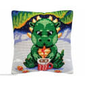 Collection d'Art, kit coussin Dragon vert et boisson chaude (CADE5492)