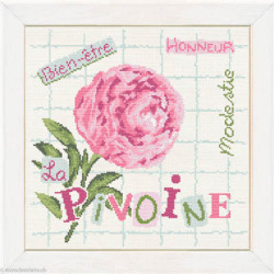 LiliPoints, Grille Côté jardin - La Pivoine (J013)