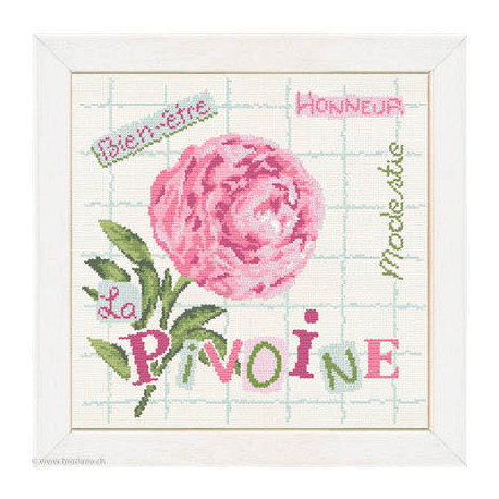 LiliPoints, Grille Côté jardin - La Pivoine (J013)