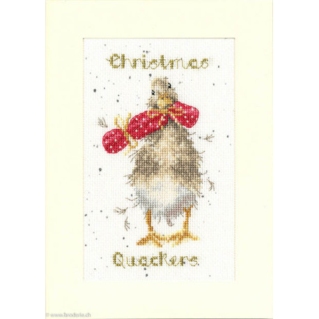 Bothy Threads, kit carte de voeux Christmas Quackers (BOXMAS48)