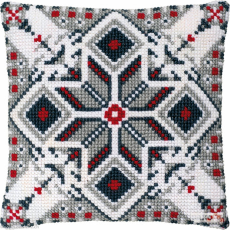 Pako, kit coussin au point de croix Géométrie 2 (PA003.267)