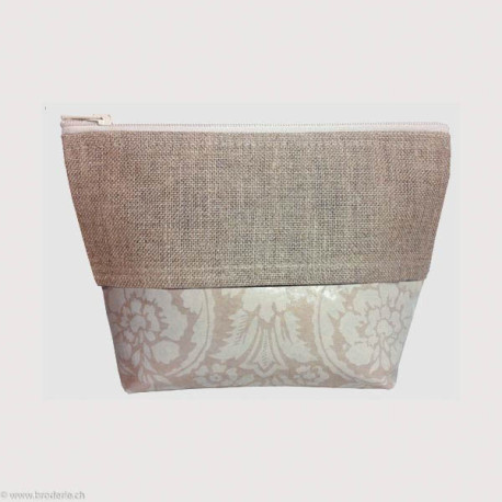 Bonheur des Dames, pochette lin/coton enduit Arabesques (BDTCE13)