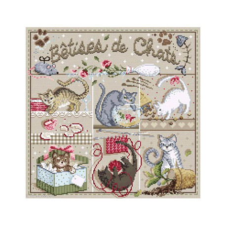 Madame la Fée, grille "Bétises de chat" (FEE134)
