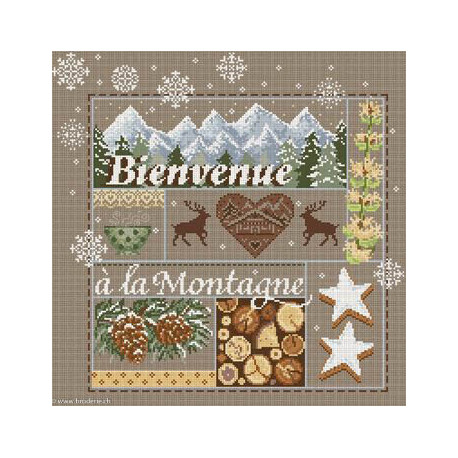 Madame la Fée, grille Bienvenue à la montagne (FEE071)