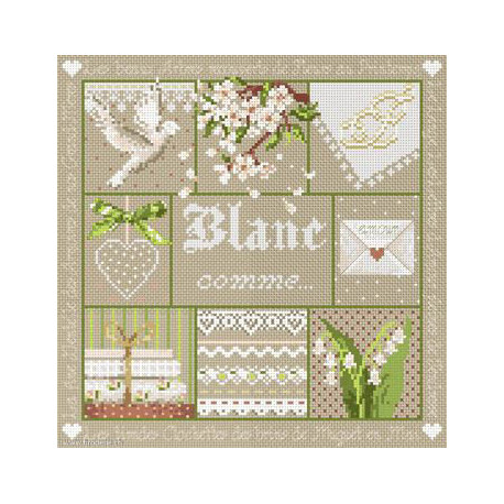 Madame la Fée, grille Blanc comme ... (FEE052)