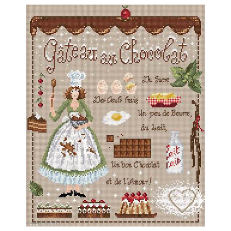 Madame la Fée, grille Gâteau au chocolat (FEE088)